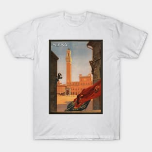 Siena, Italy - Vintage Travel Poster Design T-Shirt